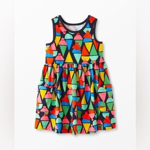 HANNA ANDERSSON Sleeveless Print Pocket Twirl Dress in Snow Cone Size 130 US 8